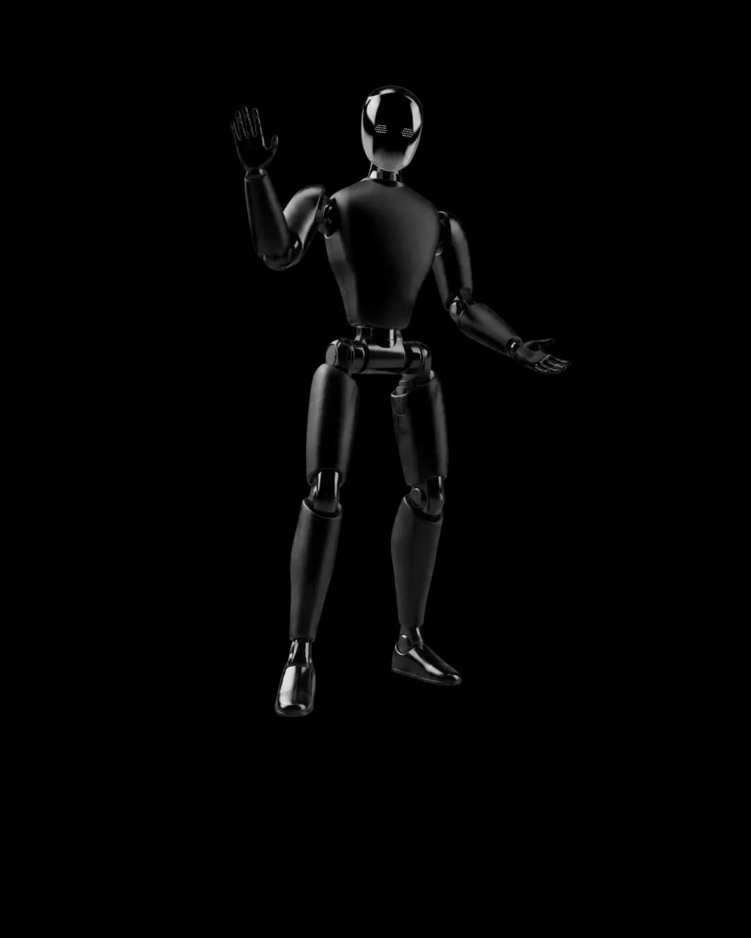 Robo standing at full height